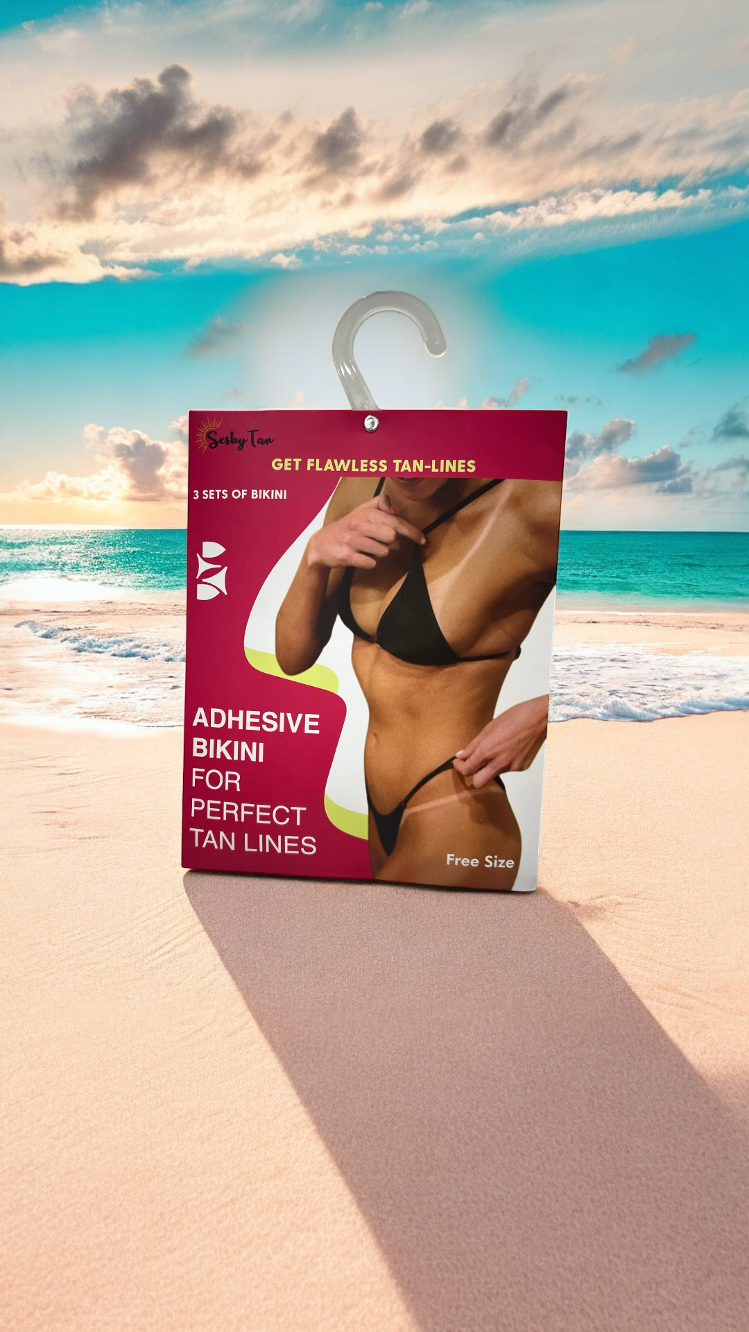 SESKYTAN Fabric Adhesive Bikini for Perfect Tan-Lines- 3 Bikini Sets