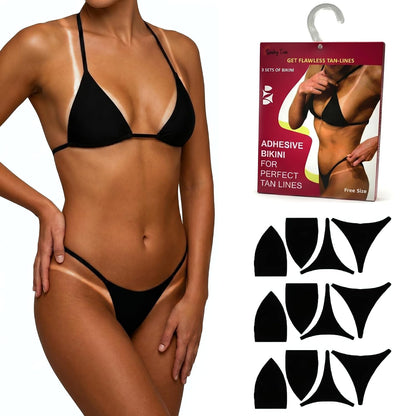 SESKYTAN Fabric Adhesive Bikini for Perfect Tan-Lines- 3 Bikini Sets